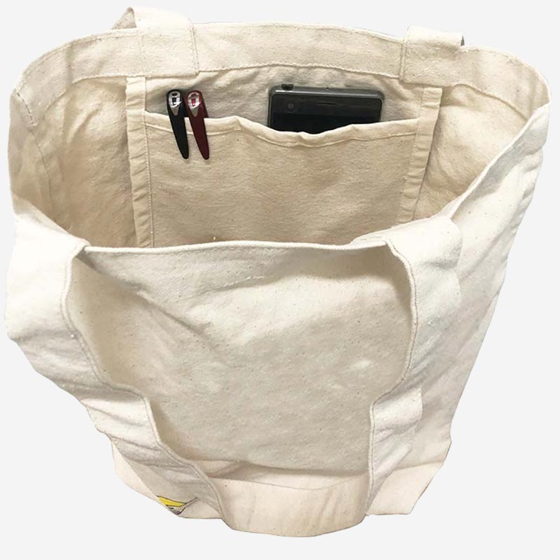 12 Oz A3 Beige Cotton Canvas Bags with Inner Pocket