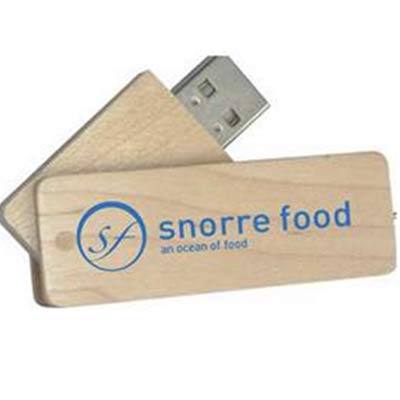 TS-16: Swivel Wooden USB Flash Drives