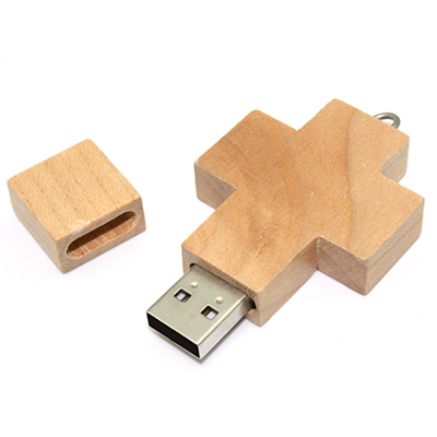 WUSB-02: Cross Type Wooden USB