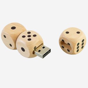 WUSB-10: Dice Type Wooden USB