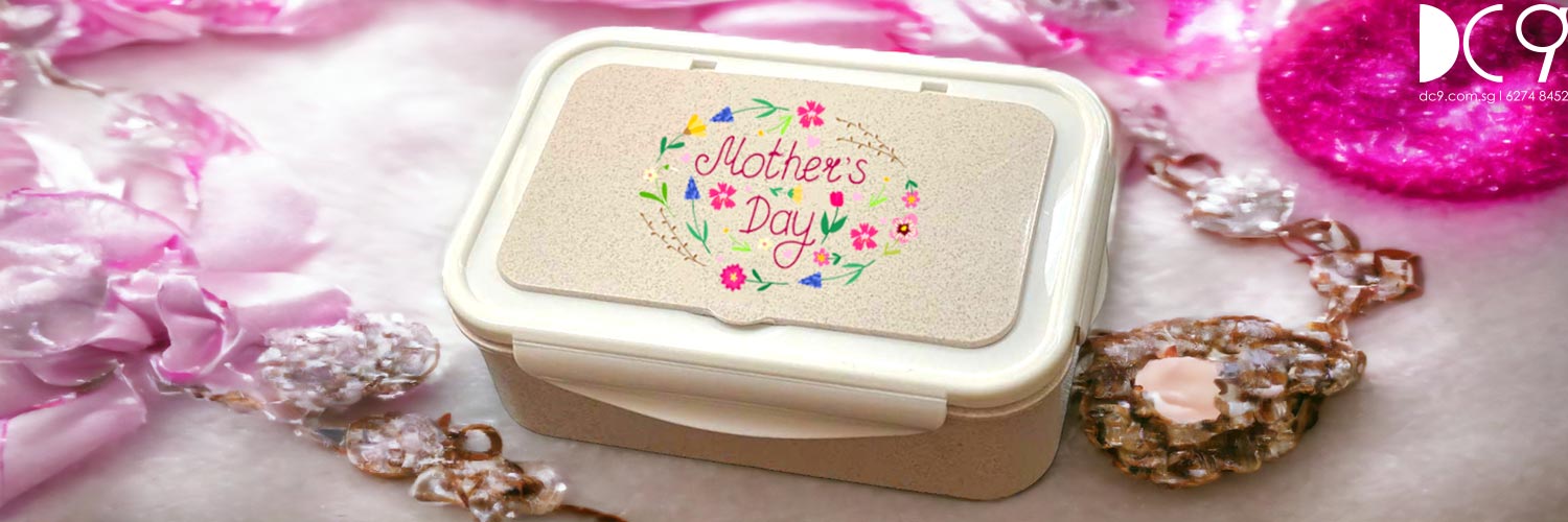 Custom Printed Wheat Fibre Lunch Boxes for Mother's Day