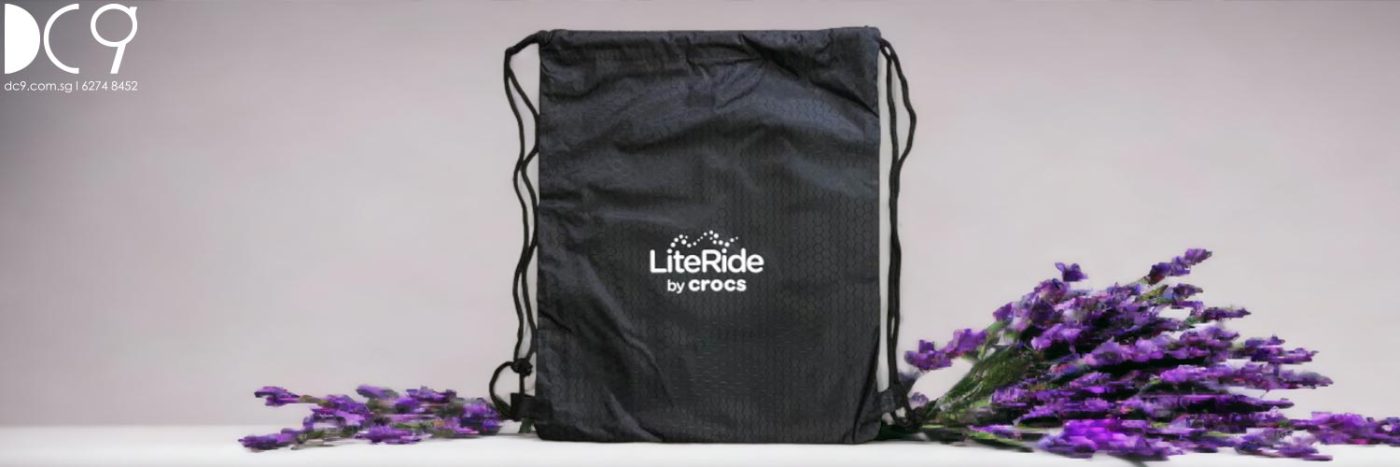 Polyester water proof drawstring bag for Crocs Singapore