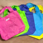 custom printed foldable reusable grocery bags for AUO