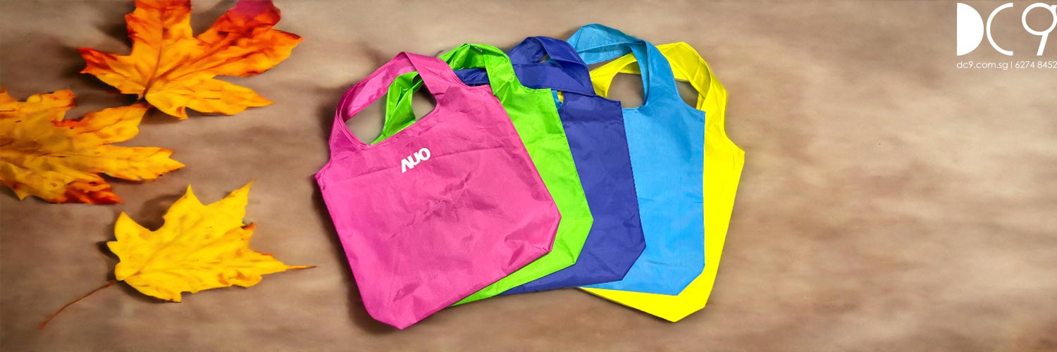 custom printed foldable reusable grocery bags for AUO