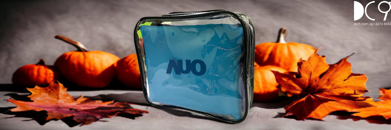 custom printed zipped PVC transparent pouch for AUO