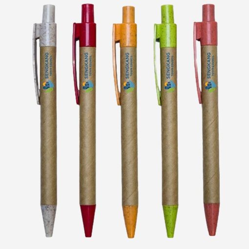 2023 Custom Plastic Pens Printing Eco Friendly Kraft Pen 01 1