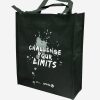 CB 08 Waterproof A4 Size Tote Bags Black
