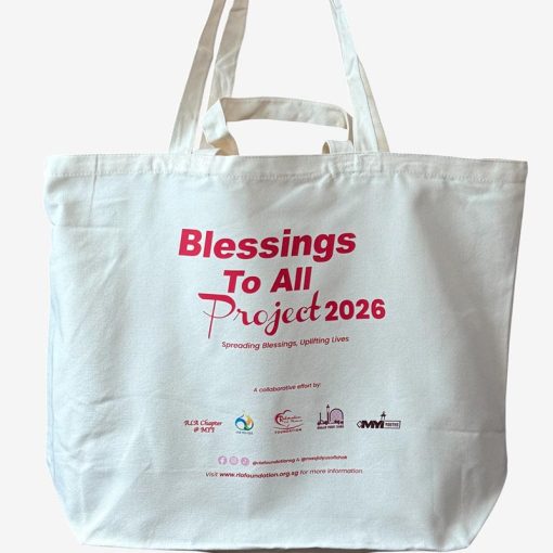 Large cotton canvas tote bags printing for RLA Foundation and Masjid Yusoh Ishak