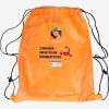 orange nylon drawstring bags