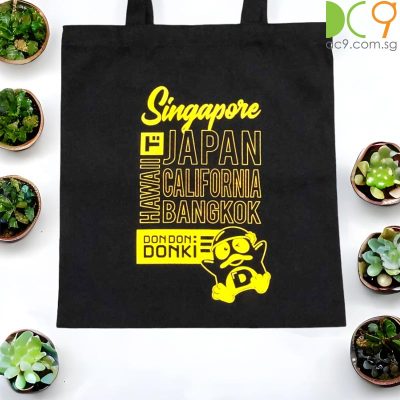 Black Canvas Bags Printing for Don Don Donki