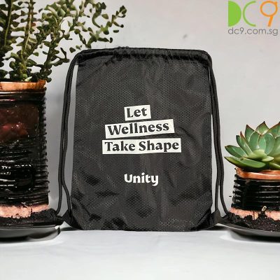 Custom Drawstring Bags for NTUC Unity