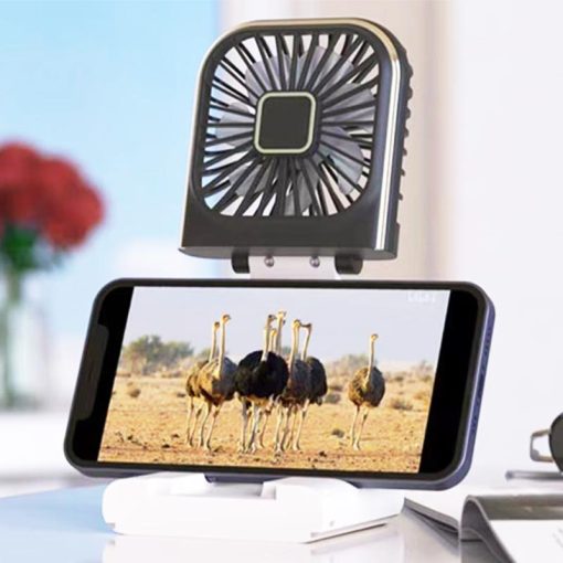 Portable Fan with Phone Stand Printing