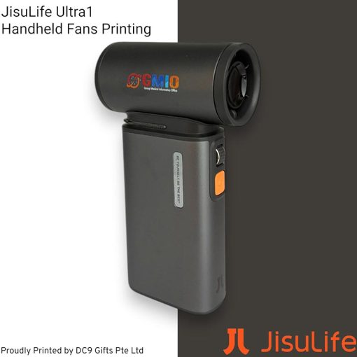 JISULIFE Black Handheld Fan Ultra1 Printing for NUHS