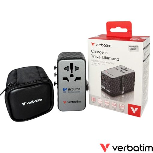 Verbatim 85W Universal Travel Adapter Printing