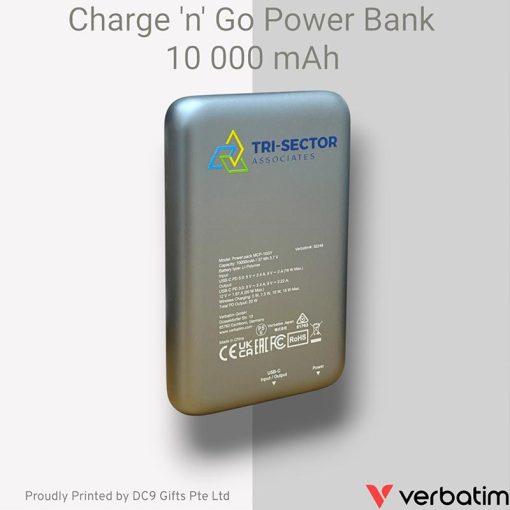 Verbatim Magnetic Wireless Power Bank Printing for Tri Sector Charity Consultants Ltd