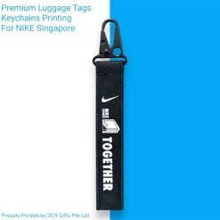 Luggage tags and keychains printing for NIKE Stores in Singapore