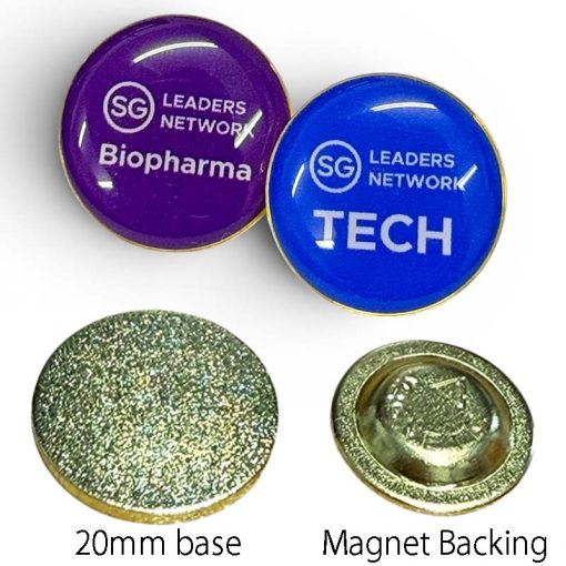 Epoxy Collar Pins With Magnet Backing