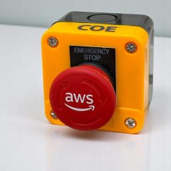 Emergency Stop Button Replica with Custom Logo Printing for AWS