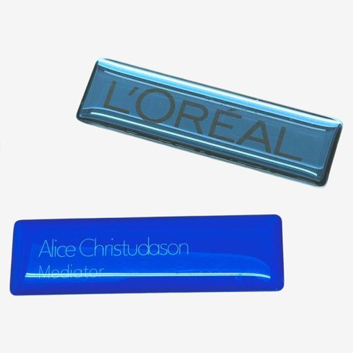 Custom Epoxy Name Tags for Loreal and CASE Mediator