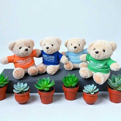 plush bears customised for the “5 Million LTI-Free Hours” milestone