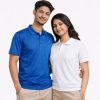 QD74 - CVC Short Sleeve Polo T-Shirts