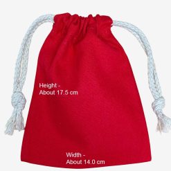 CB-18-R: 10 Oz Red Canvas Drawstring Pouch