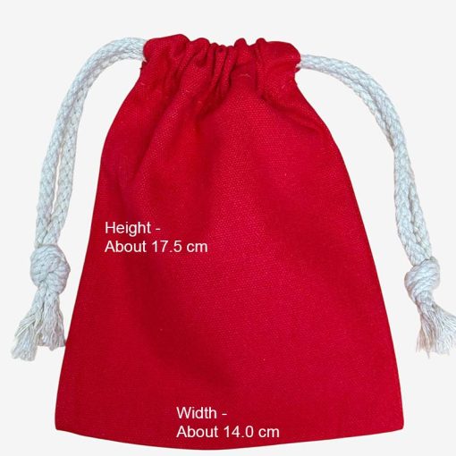 CB-18-R: 10 Oz Red Canvas Drawstring Pouch
