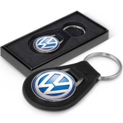 CLT-08: Round Baron Leather Key Ring