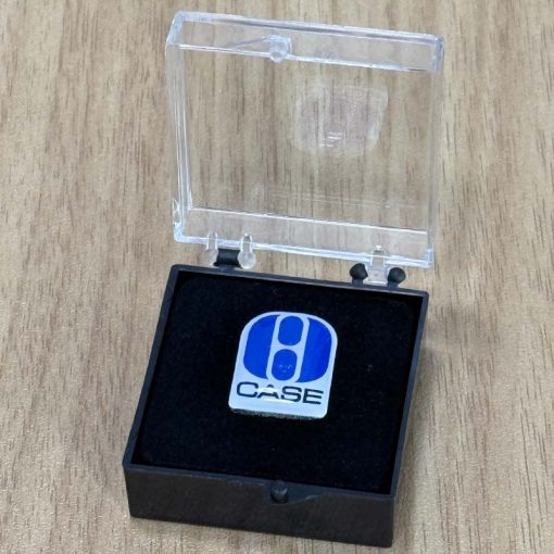 Custom Collar Pins with Epoxy Finish and Elegant Plastic Box