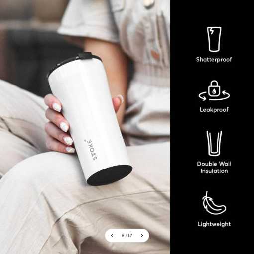 STTOKE Leakproof Classic Ceramic Insulated Cup 12oz